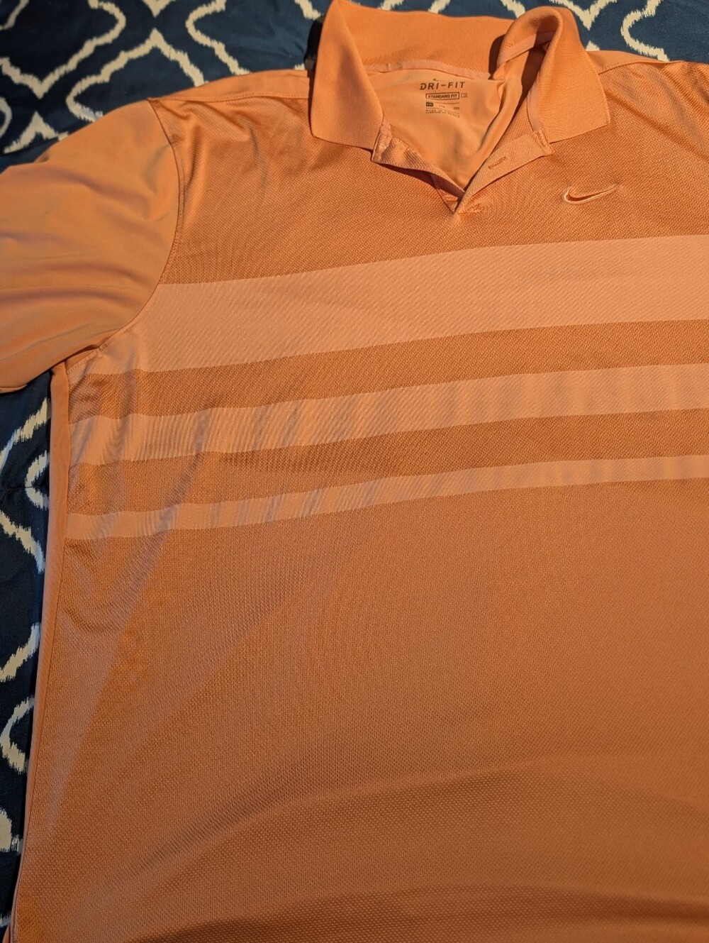 Nike Men’s Dri-FIT Orange Polo Shirt. Xxl